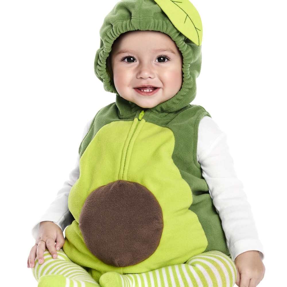 Carters Avocado Halloween Costume 3/6 6/9 or 12 Months 3 Piece Set